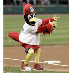 BIGGYMONKEY™ Colorful Bird and Brown and Tan Squirrel Mascot