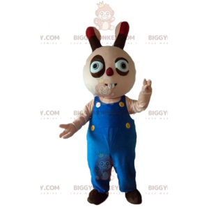 Cute Round Plump Beige And Brown Rabbit BIGGYMONKEY™ Mascot