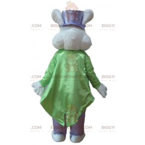 Costume de mascotte BIGGYMONKEY™ de lapin blanc et rose costumé