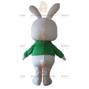 Costume da mascotte BIGGYMONKEY™ da coniglio bianco grasso con