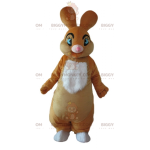 Soft and Stylish Brown and White Rabbit BIGGYMONKEY™ Mascot