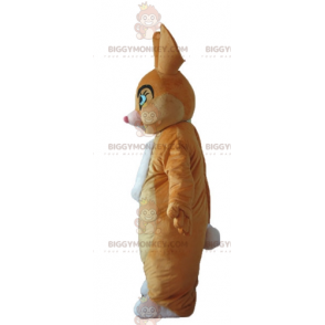 Weiches und stilvolles braun-weißes Kaninchen BIGGYMONKEY™ Maskottchen-Kostüm - Kaninchen Maskottchen - BiggyMonkey.com