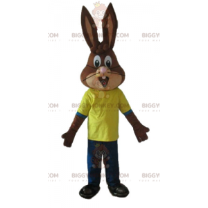 Στολή μασκότ Nesquik Famous Brown Bunny Quicky BIGGYMONKEY™ - Μασκότ διάσημων χαρακτήρων - BIGGYMONKEY_03263 - BiggyMonkey.com