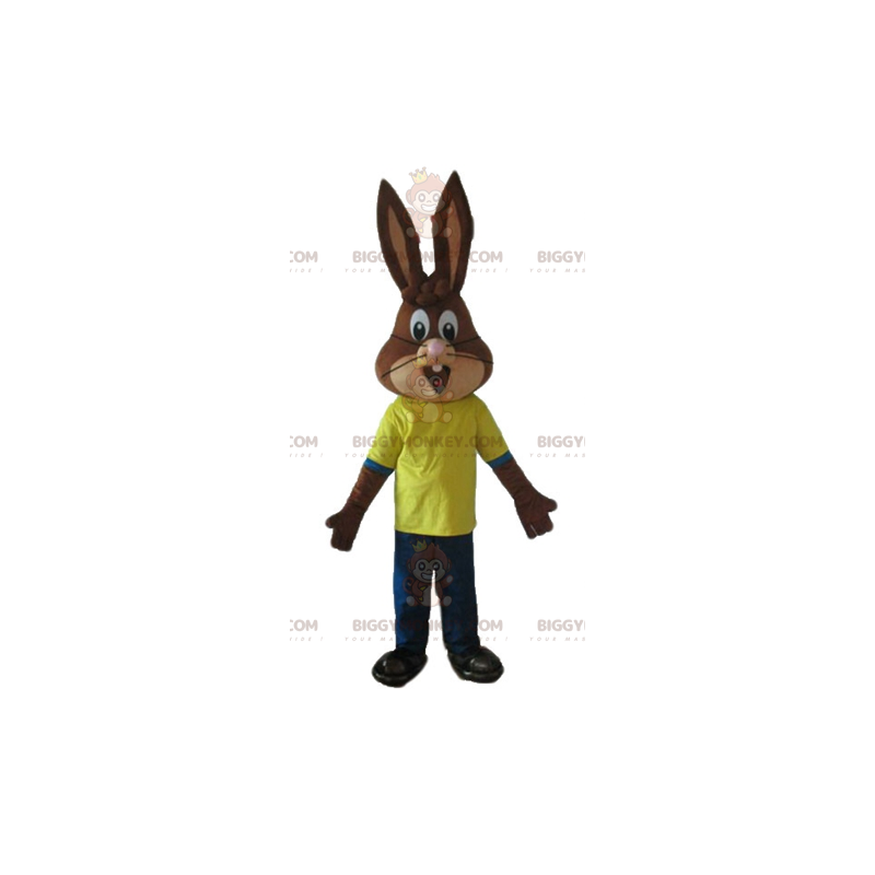 Nesquik berömda bruna kanin Quicky BIGGYMONKEY™ maskotdräkt -