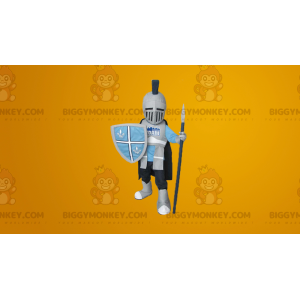 BIGGYMONKEY™ hjelm- og rustningsbeskyttet riddermaskotkostume -