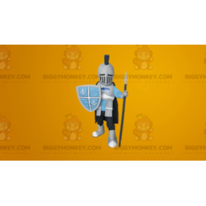 BIGGYMONKEY™ hjelm- og rustningsbeskyttet riddermaskotkostume -