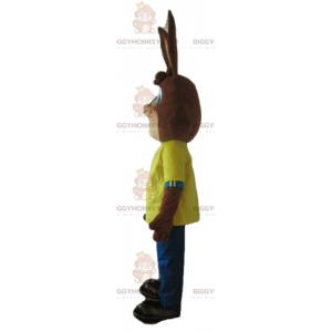 Nesquik Famoso costume da mascotte Brown Bunny Quicky