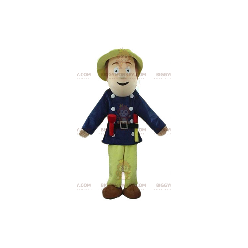 Explorer Man BIGGYMONKEY™ maskotkostume med stor hat - Explorer Man BIGGYMONKEY™ maskotkostume med stor hat -
