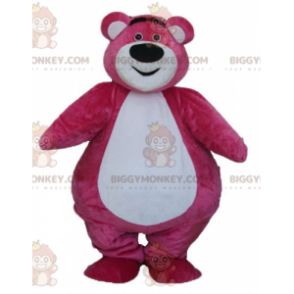 Kostým BIGGYMONKEY™ Velký baculatý a roztomilý maskot růžového a bílého medvěda - Maskot medvěda - BiggyMonkey.com