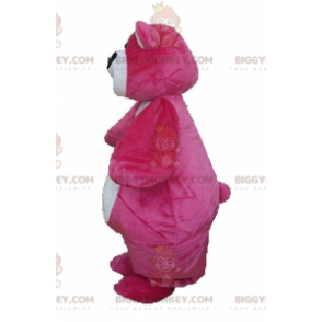 Kostým BIGGYMONKEY™ Velký baculatý a roztomilý maskot růžového a bílého medvěda - Maskot medvěda - BiggyMonkey.com