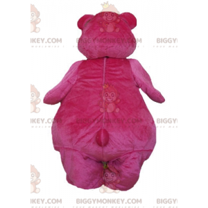 BIGGYMONKEY™ Big Plump και χαριτωμένη ροζ και λευκή στολή μασκότ αρκούδας - Μασκότ αρκούδας - BiggyMonkey.com
