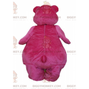 Kostým BIGGYMONKEY™ Velký baculatý a roztomilý maskot růžového a bílého medvěda - Maskot medvěda - BiggyMonkey.com