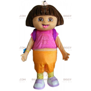 Dora Explorer Kuuluisa sarjakuvatyttö BIGGYMONKEY™ maskottiasu