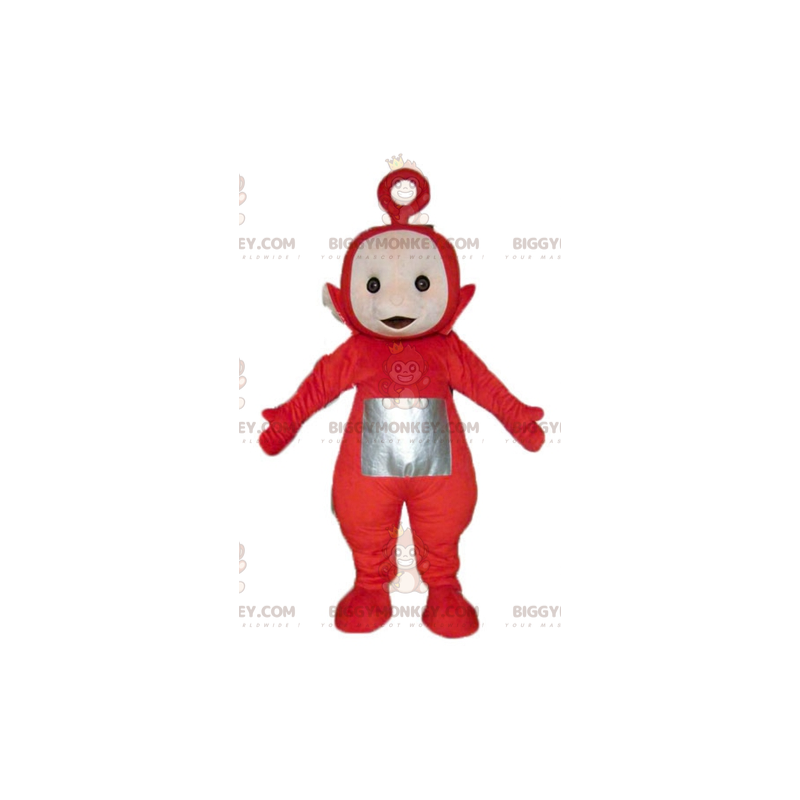Costume de mascotte BIGGYMONKEY™ de Po le Télétubbies rouge de