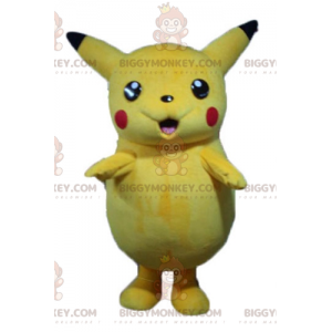 Disfraz de mascota de dibujos animados amarillo famoso Pikachu