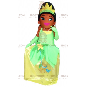 BIGGYMONKEY™ Prinses Tiana-mascottekostuum van The Princess and