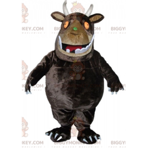 Costume de mascotte BIGGYMONKEY™ de gros monstre marron avec de