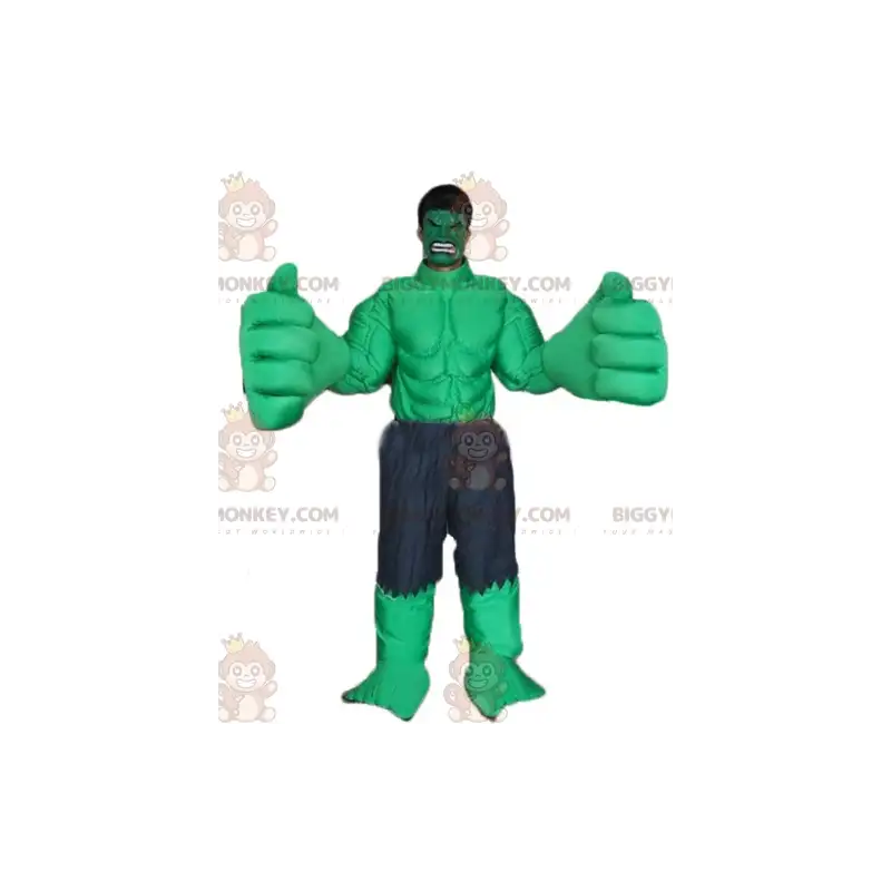 Marvel Famous Green Hulk Character BIGGYMONKEY™ maskotkostume - Marvel Famous Green Hulk Character BIGGYMONKEY™ maskotkostume -