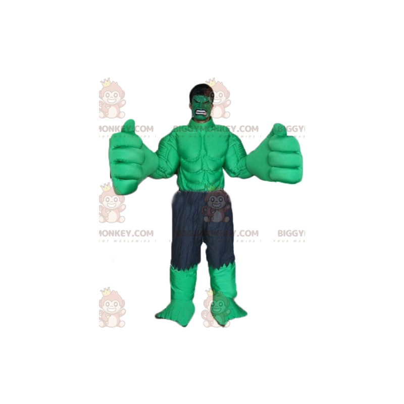 Traje de mascote BIGGYMONKEY™ do famoso Hulk verde da Marvel – Traje de mascote BIGGYMONKEY™ do famoso Hulk verde da Marvel –