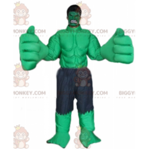 Costume de mascotte BIGGYMONKEY™ de Hulk personnage vert de