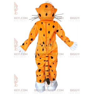  Costume da mascotte BIGGYMONKEY™ tigre bianca e nera arancione con occhiali - Mascotte della tigre - BiggyMonkey.com