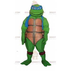 Costume da mascotte della famosa tartaruga blu di Leonardo