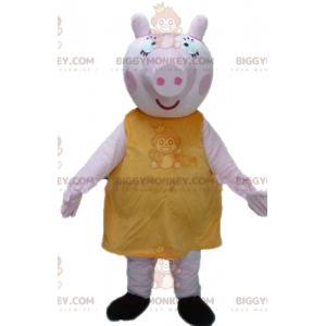 BIGGYMONKEY™ Fat Pink Pig Mascot Costume With Funny Plump