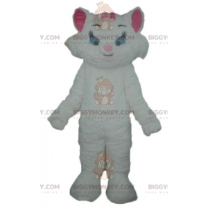 Aristocats Famous White Kitten Mary BIGGYMONKEY™ maskottiasu -