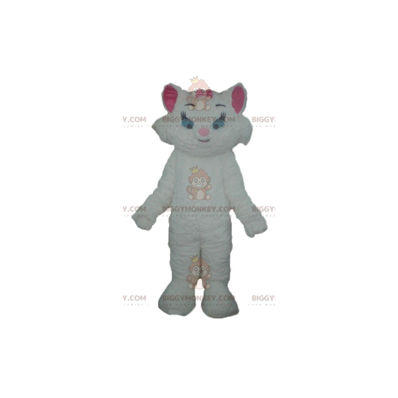 Fato de mascote da famosa gatinha branca Mary BIGGYMONKEY™ dos Fato de mascote da famosa gatinha branca Mary BIGGYMONKEY™ dos