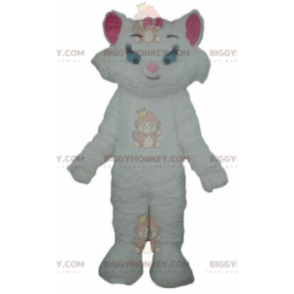 Het beroemde witte kitten Mary BIGGYMONKEY™ mascottekostuum van