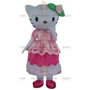 Costume de mascotte BIGGYMONKEY™ du chat Hello Kitty en robe