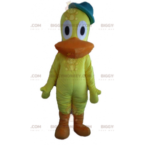 BIGGYMONKEY™ Geel-oranje kanarie eend mascottekostuum met muts