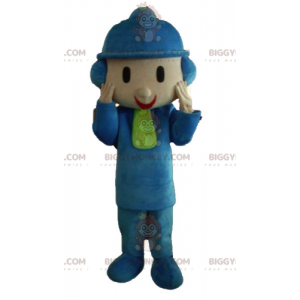 Kid's BIGGYMONKEY™ Mascot Costume Dressed In Winter Outfit With