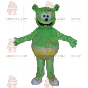 Green Monster Teddy BIGGYMONKEY™ Mascot Costume with Yellow