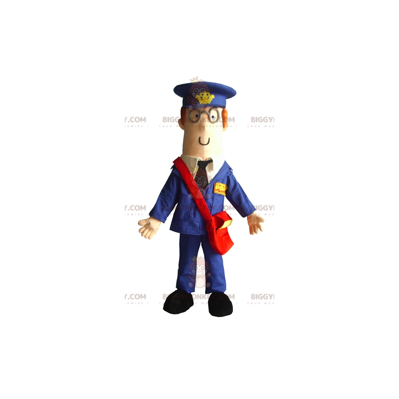 Costume de mascotte BIGGYMONKEY™ d'homme de facteur habillé en Costume de mascotte BIGGYMONKEY™ d'homme de facteur habillé en