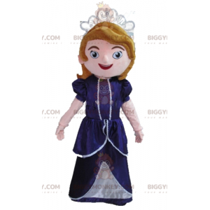 Cartoon-Prinzessin-Königin BIGGYMONKEY™ Maskottchen-Kostüm -