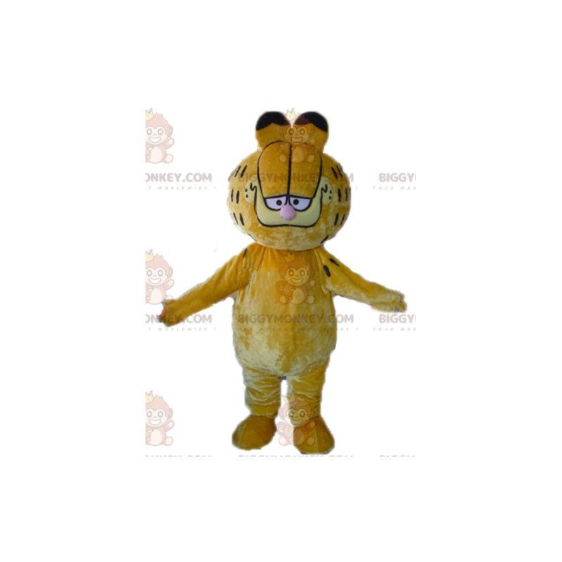 Garfield berömda tecknade orange katt BIGGYMONKEY™ maskotdräkt