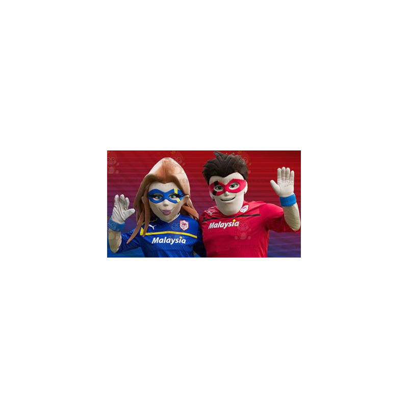 mascotte della coppia di supereroi BIGGYMONKEY™ - mascotte della coppia di supereroi BIGGYMONKEY™ -