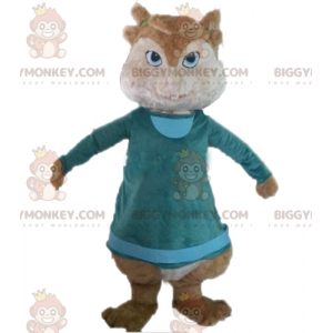 Traje de mascote de esquilo marrom BIGGYMONKEY™ de Alvin e os