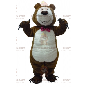 Καφέ και λευκό αρκουδάκι BIGGYMONKEY™ μασκότ με νύχια -