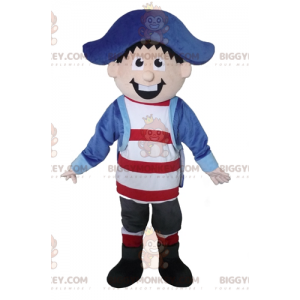 Very Smiling Pirate Captain Sailor BIGGYMONKEY™ Mascot Costume