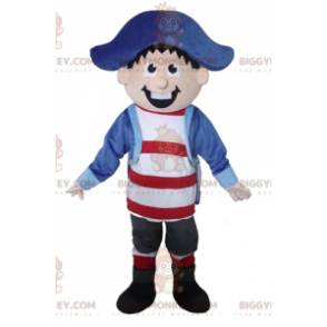Disfraz de mascota de BIGGYMONKEY™ Capitán pirata muy sonriente
