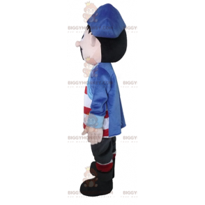 Costume de mascotte BIGGYMONKEY™ de marin de capitaine de