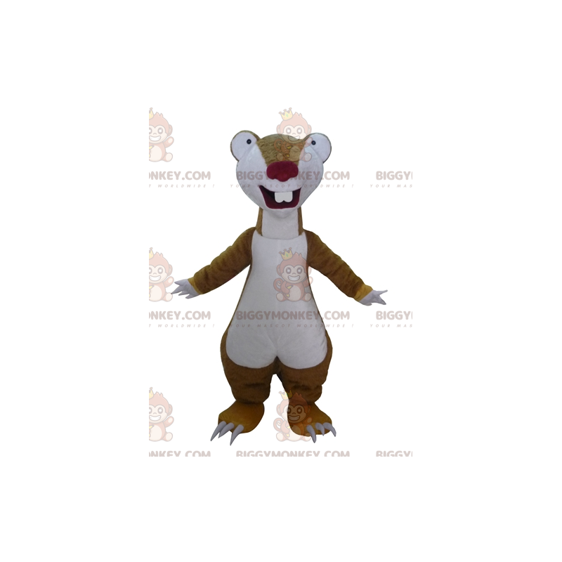 BIGGYMONKEY™ costume mascotte di Sid, il famoso bradipo marrone