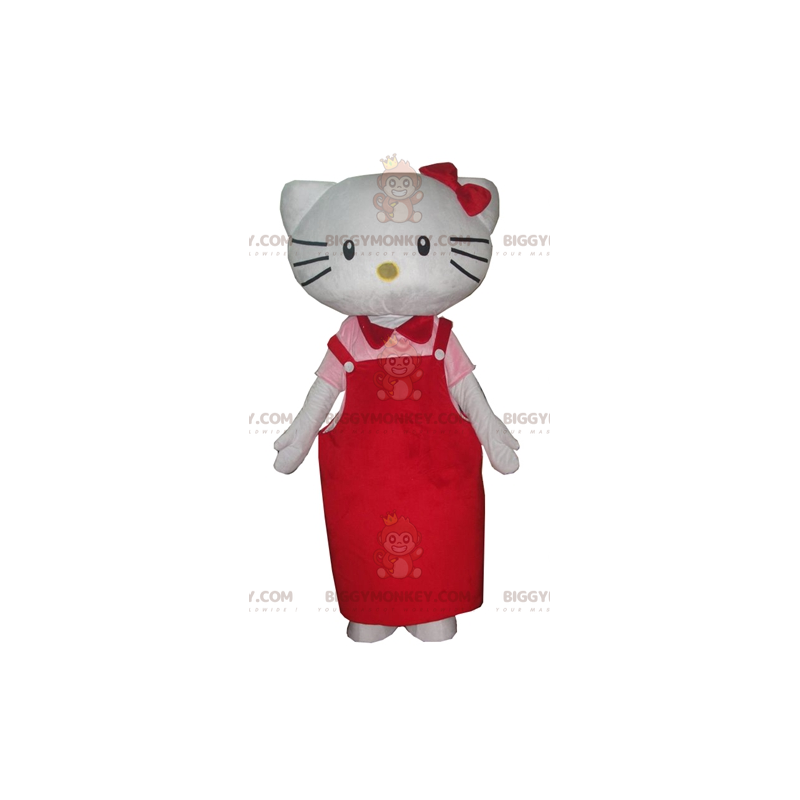 Costume de mascotte BIGGYMONKEY™ d'Hello Kitty chat de dessin Costume de mascotte BIGGYMONKEY™ d'Hello Kitty chat de dessin