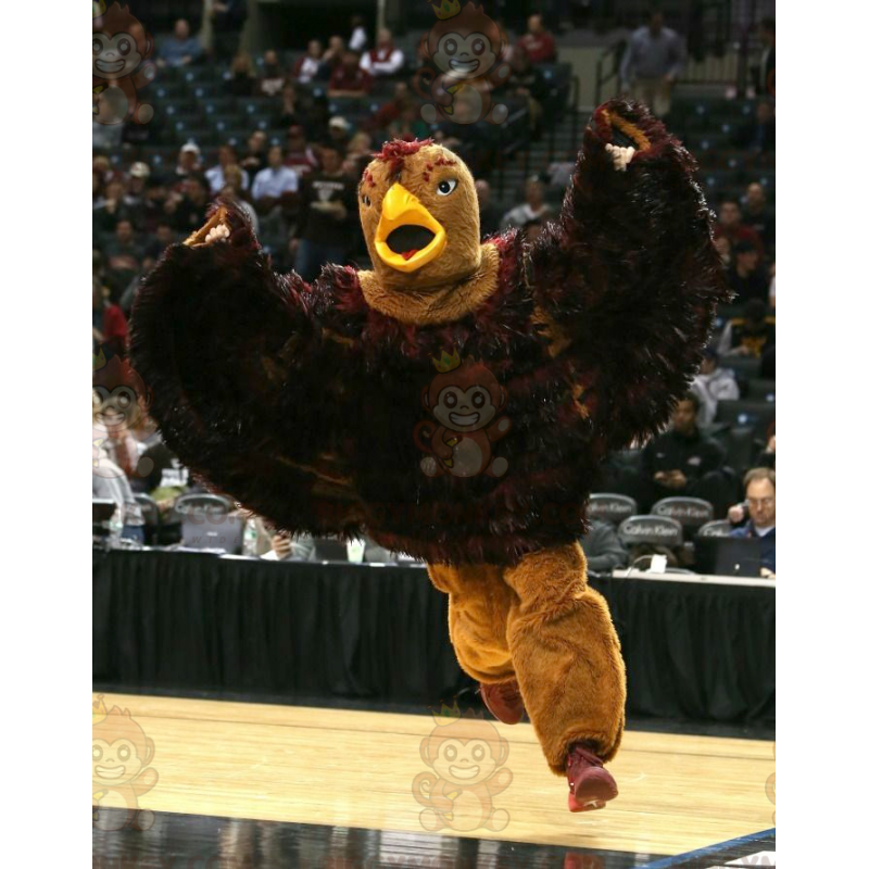 Costume de mascotte BIGGYMONKEY™ d'aigle de grand oiseau marron Costume de mascotte BIGGYMONKEY™ d'aigle de grand oiseau marron