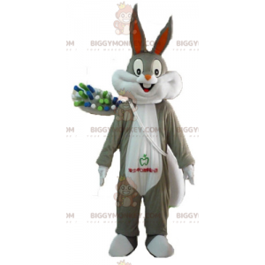 Disfraz de mascota Bugs Bunny BIGGYMONKEY™ con cepillo de