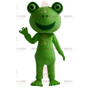 BIGGYMONKEY™ Mascottekostuum met gigantische lachende groene