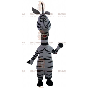 BIGGYMONKEY™ maskotdräkt av Marty, den berömda zebran från den