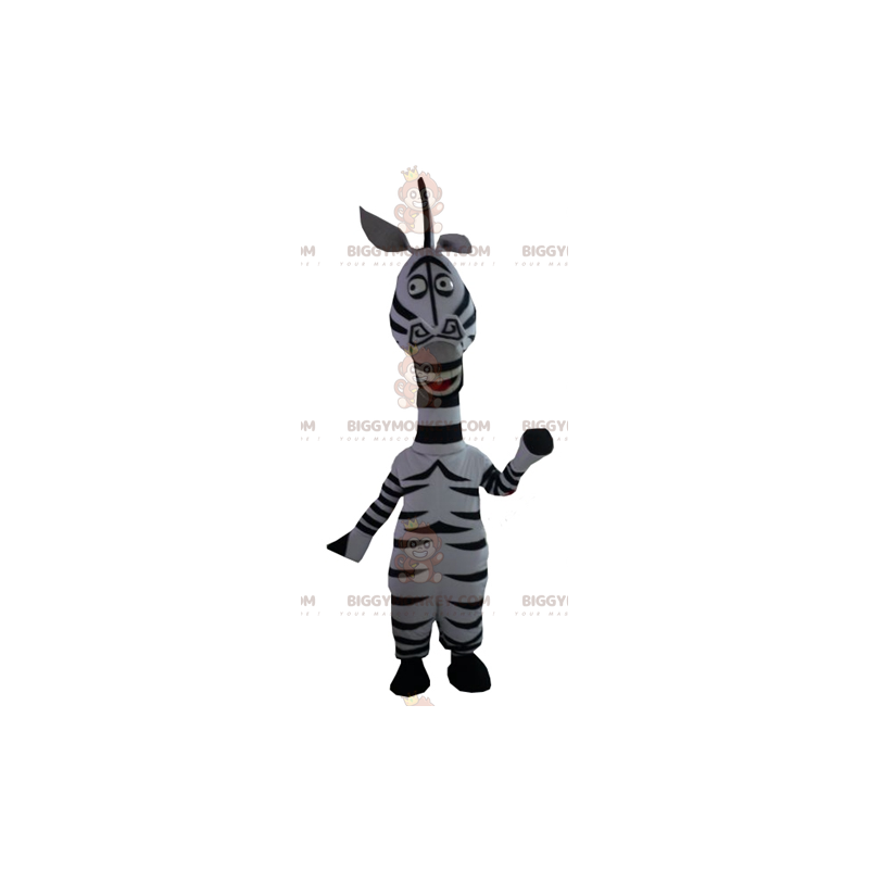 Kostým maskota BIGGYMONKEY™ Martyho, slavné zebry z animovaného Kostým maskota BIGGYMONKEY™ Martyho, slavné zebry z animovaného